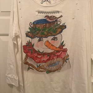 Christmas shirt long sleeve A Rare bird brand never worn